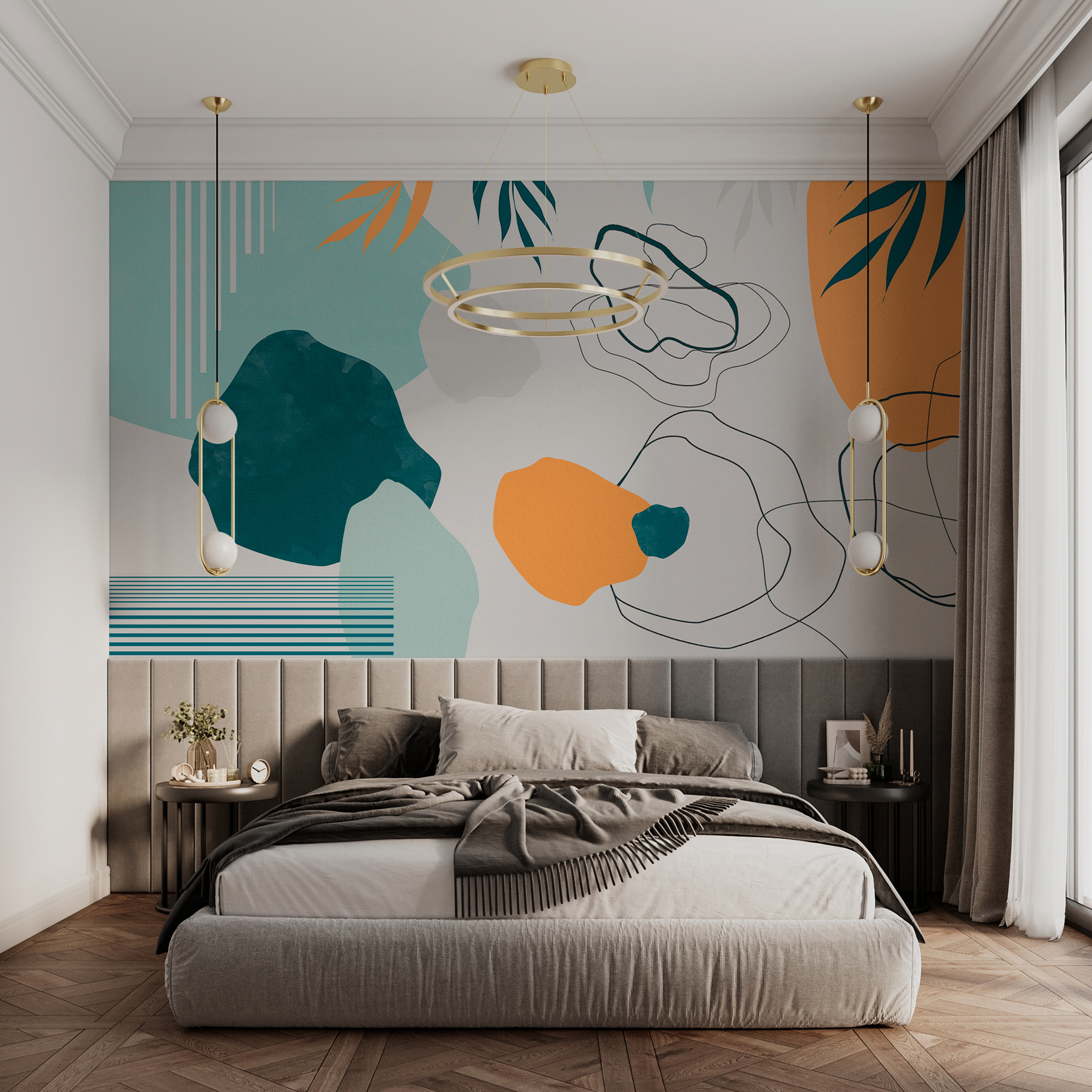 w00509pib1ms - Een kleurrijke kunst met bladeren - tegory