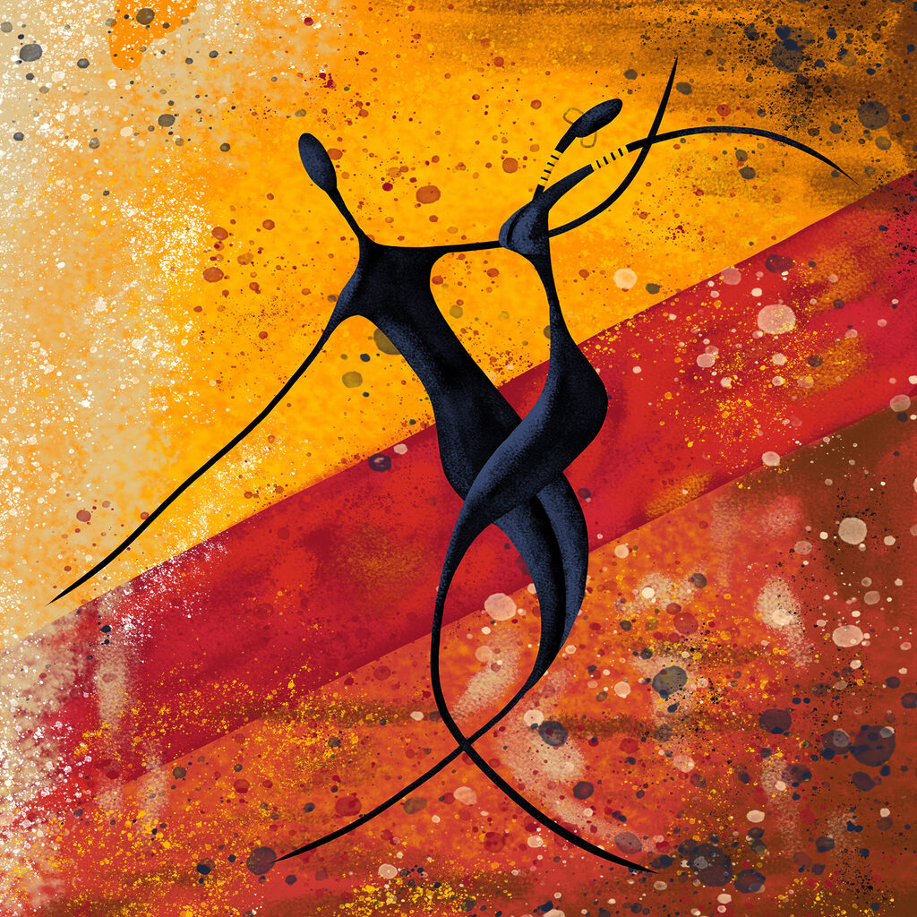 Een schilderij van dansende mensen s28768p 1024x1024 - Een schilderij van dansende mensen - tegory