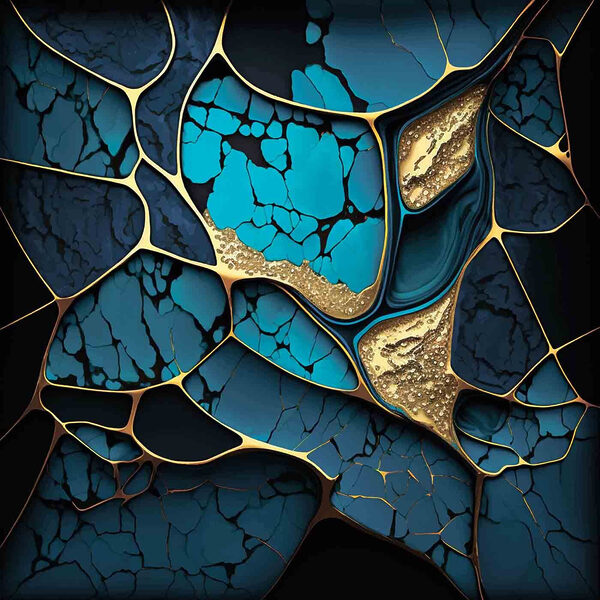 Turquoise en bronzen abstracte elegantie. Turquoise en bronzen abstracte elegantie.