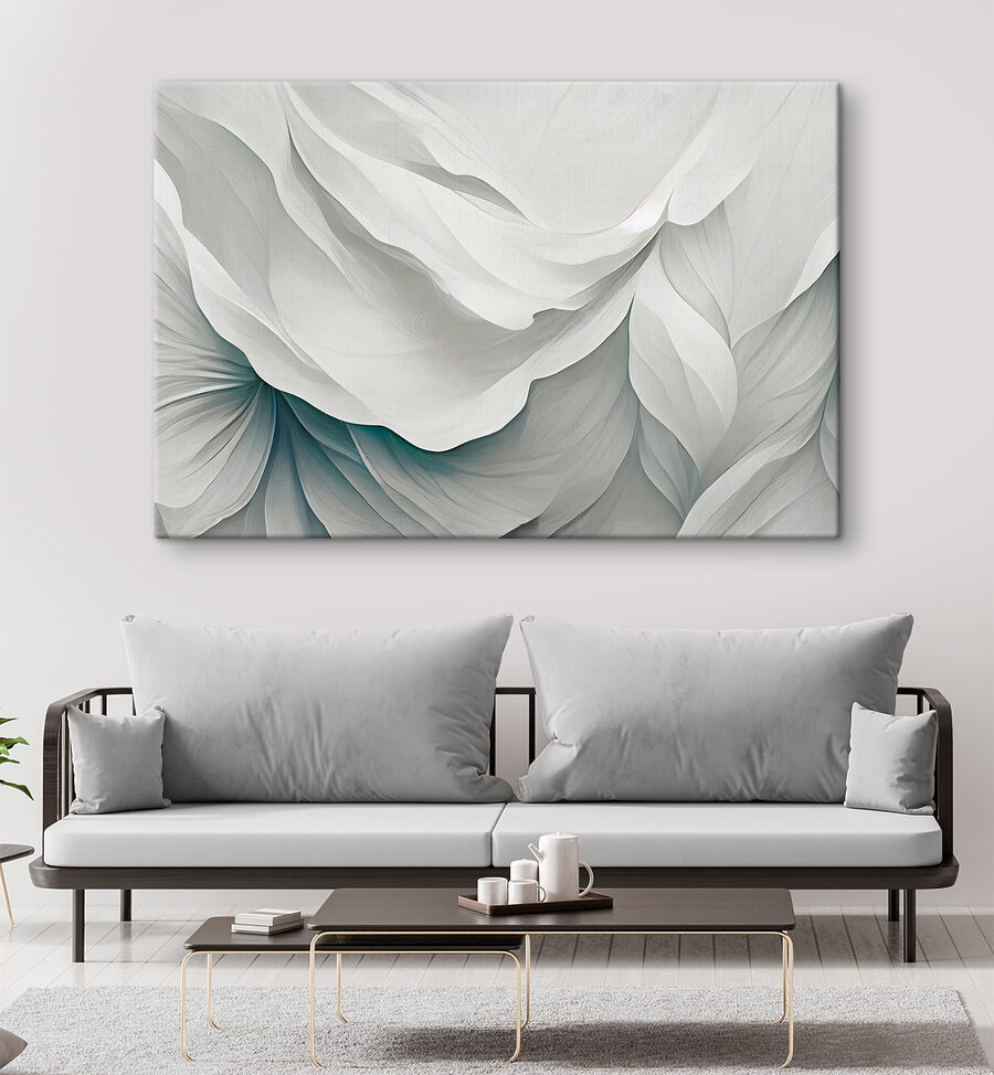 Een witte en blauwe golvende achtergrond