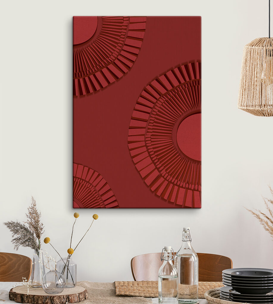 Een rood cirkelvormig ontwerp op een rode achtergrond s38110piq24m 917x1024 - Een rood cirkelvormig ontwerp op een rode achtergrond - tegory