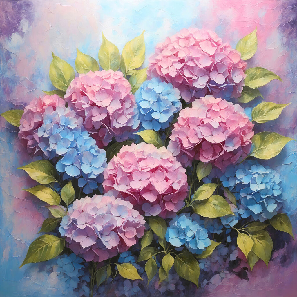 Een schilderij van bloemen en bladeren s38221p 1024x1024 - Een schilderij van bloemen en bladeren - tegory