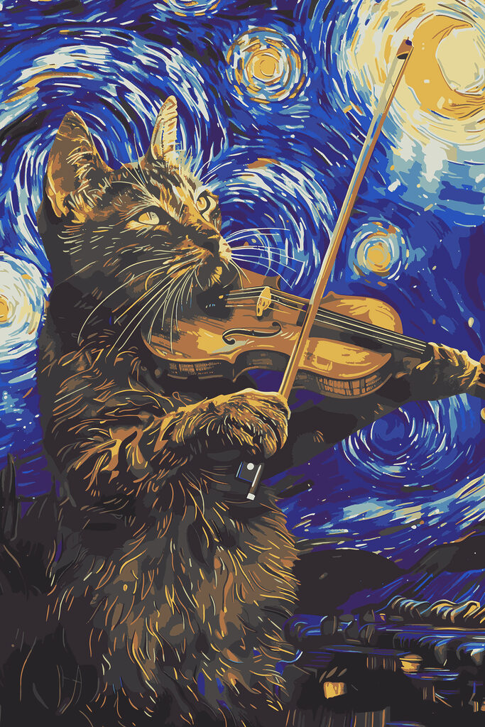 Een kat die viool speelt s38265p 683x1024 - Een kat die viool speelt - tegory