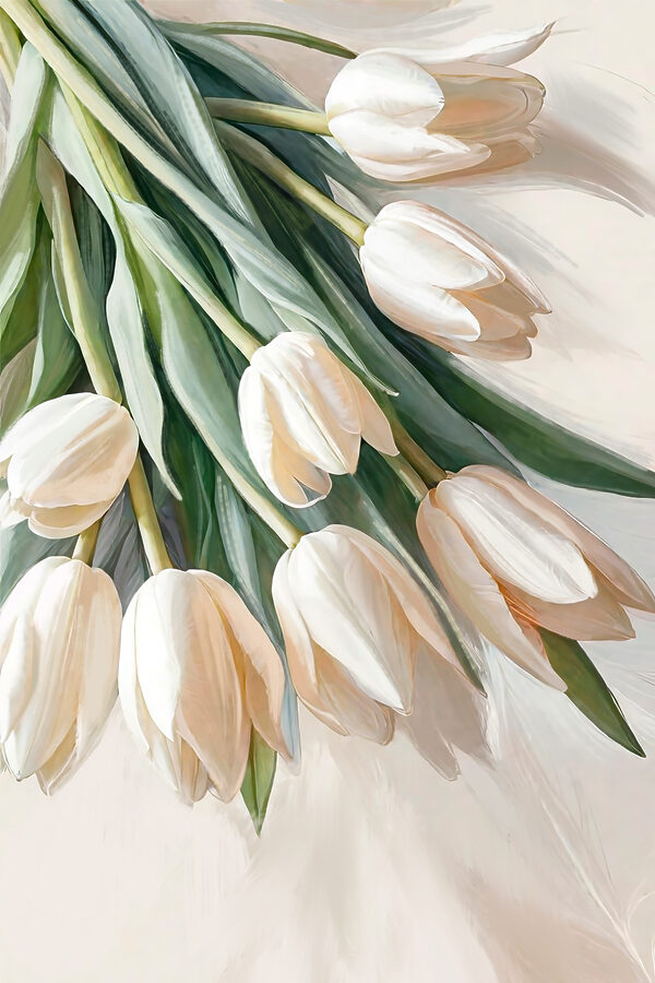 Een close-up van witte tulpen s38271p 600x900 - Een close-up van witte tulpen - tegory