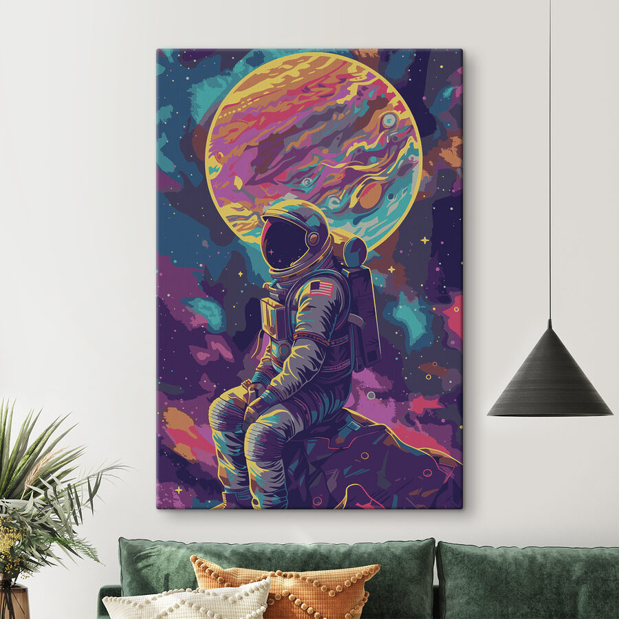 Een astronaut in de ruimte