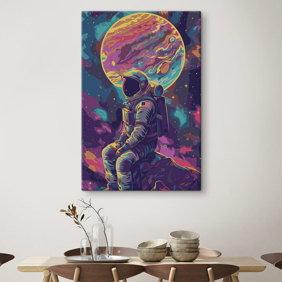 Een astronaut in de ruimte