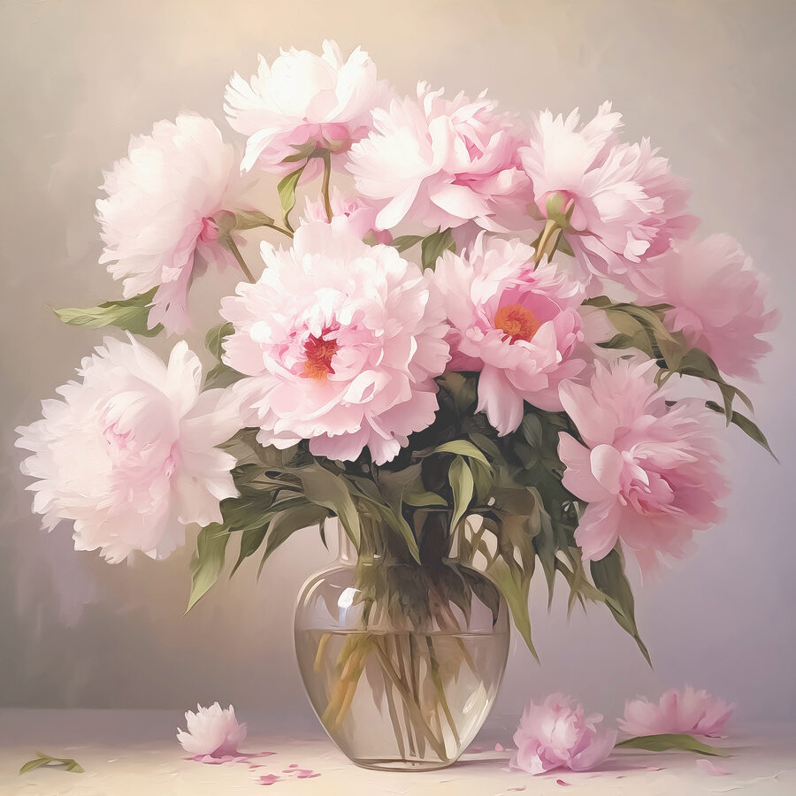 Een vaas met roze bloemen