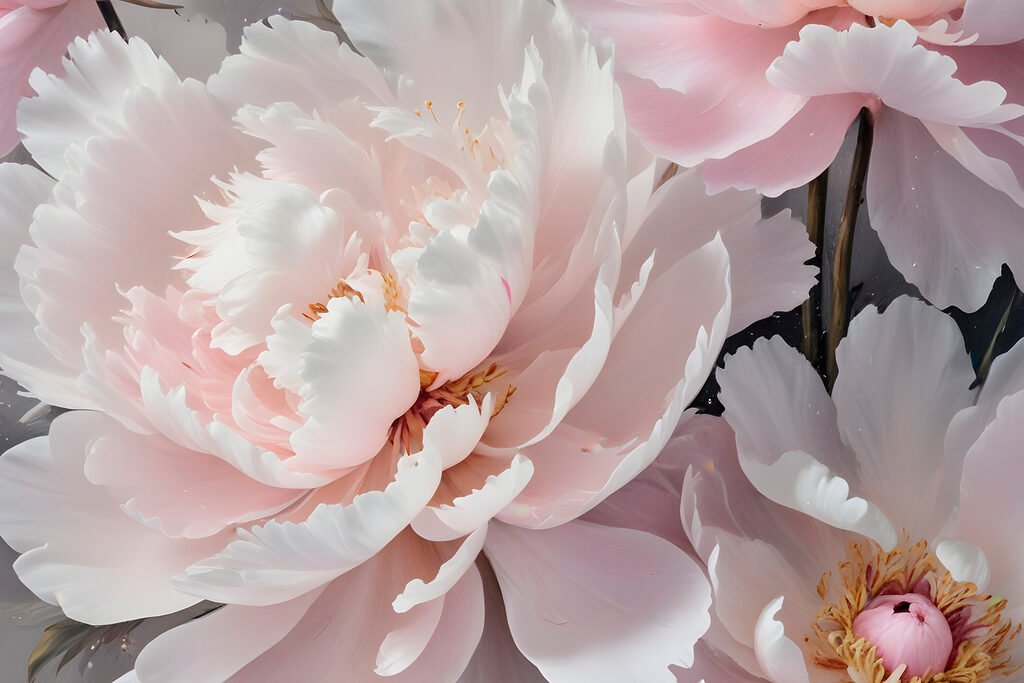 Delicate blooms in soft pastel hues