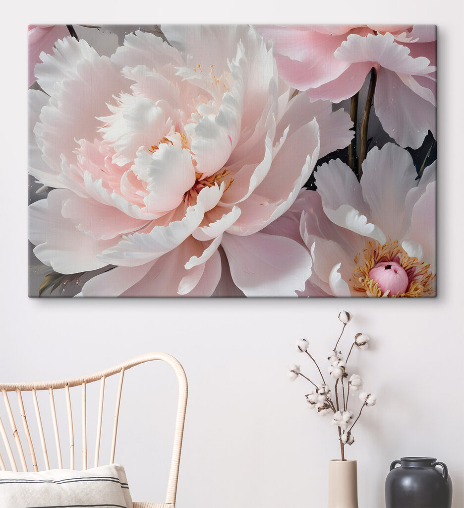 Delicate blooms in soft pastel hues