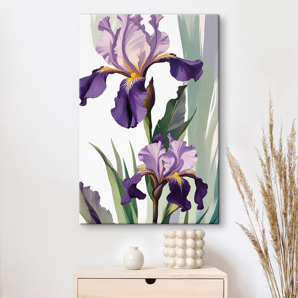 A purple and yellow irises A purple and yellow irises