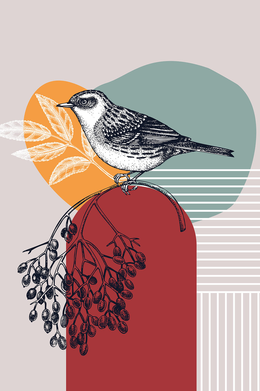 Een vogel op een tak