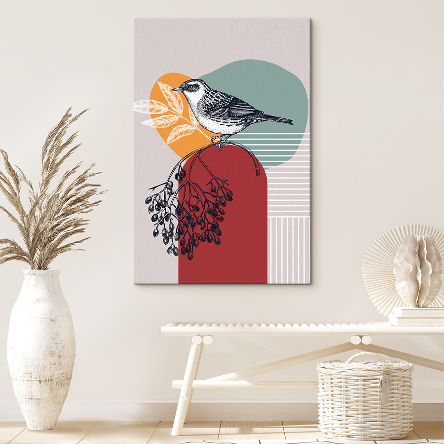 Een vogel op een tak