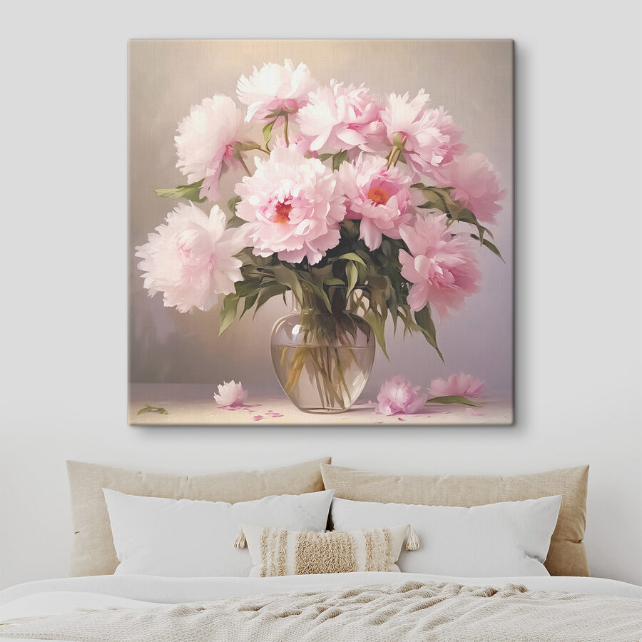Een vaas met roze bloemen