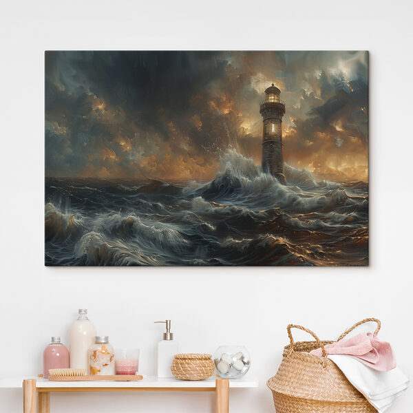 Een vuurtoren in de zee Een vuurtoren in de zee