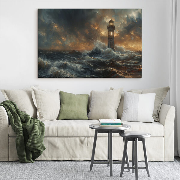 Een vuurtoren in de zee Een vuurtoren in de zee