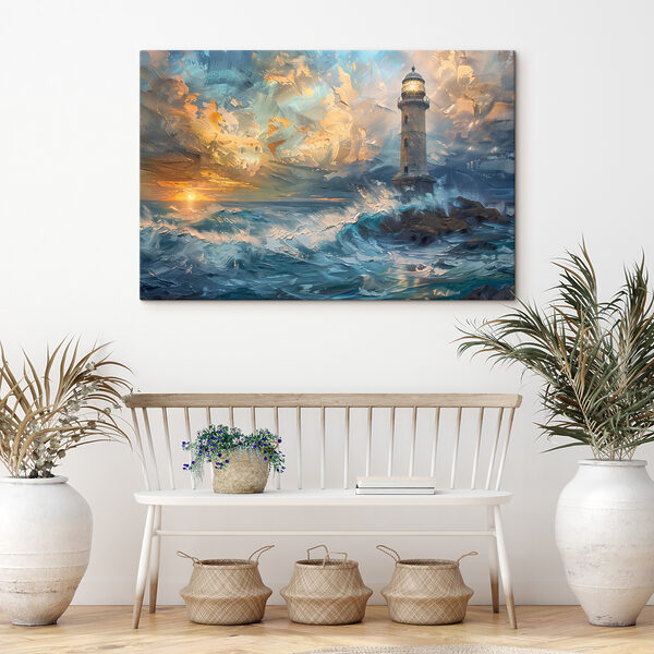 Een vuurtoren in de oceaan Een vuurtoren in de oceaan