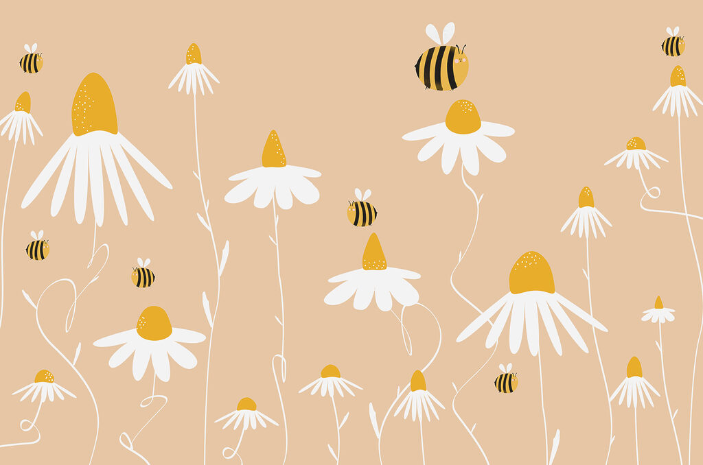 Een bij op een bloem Een bij op een bloem
