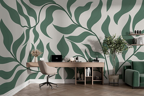Een groen blad op een witte achtergrond Een groen blad op een witte achtergrond