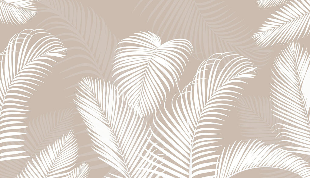 Een wit blad op een beige achtergrond Een wit blad op een beige achtergrond