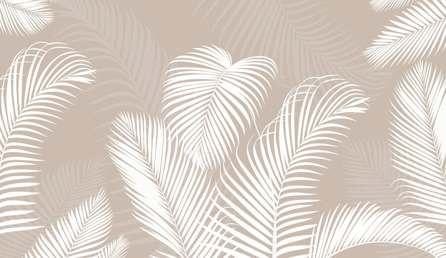 Een wit blad op een beige achtergrond Een wit blad op een beige achtergrond