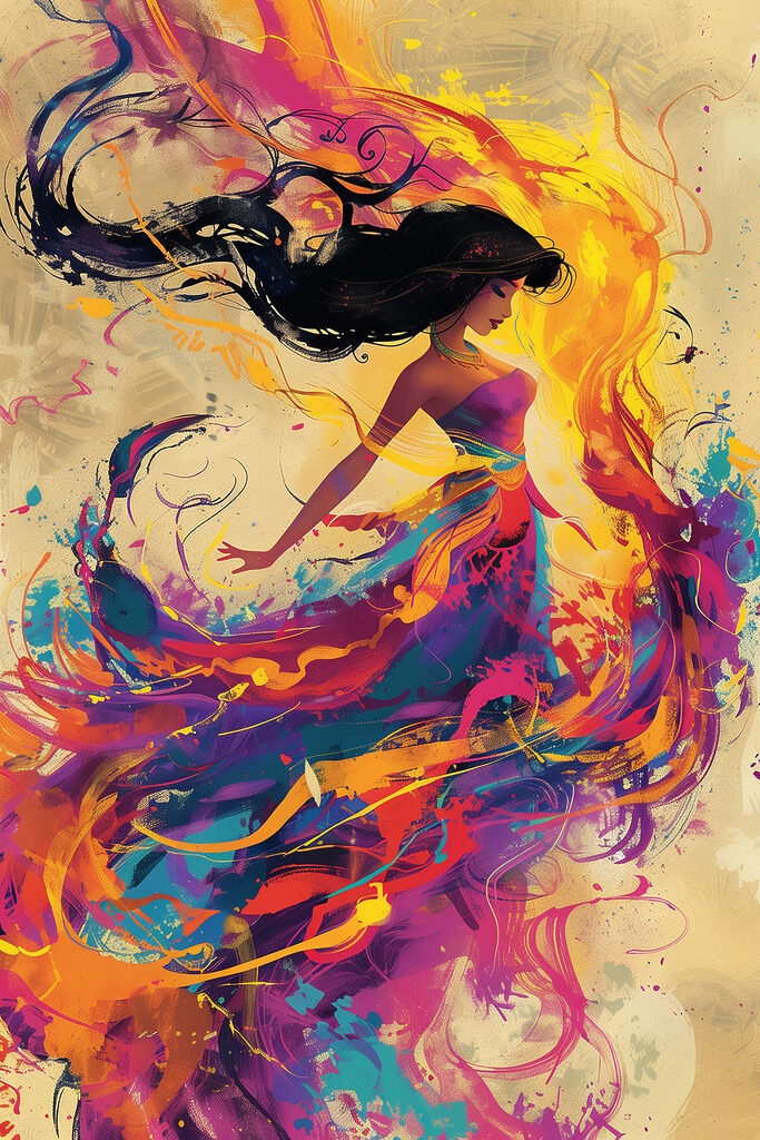 A woman in a dress A woman in a dress