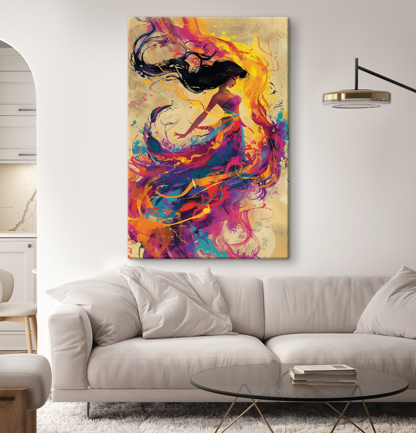 A woman in a dress A woman in a dress