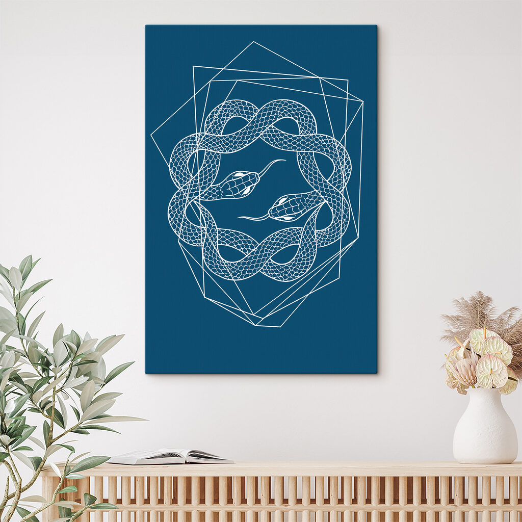 A white snake in a circle A white snake in a circle