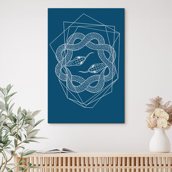 A white snake in a circle A white snake in a circle
