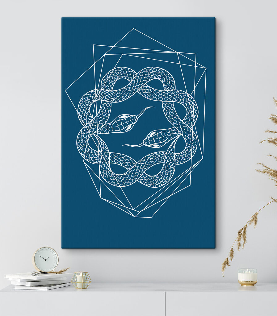 A white snake in a circle A white snake in a circle