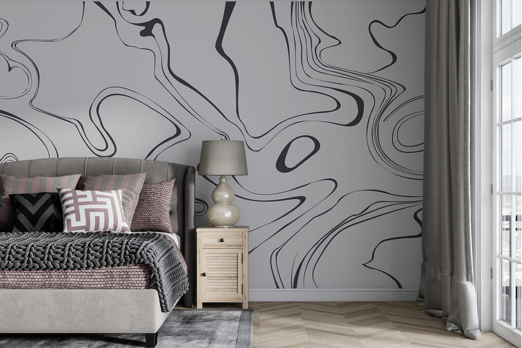 A grey and black swirls A grey and black swirls