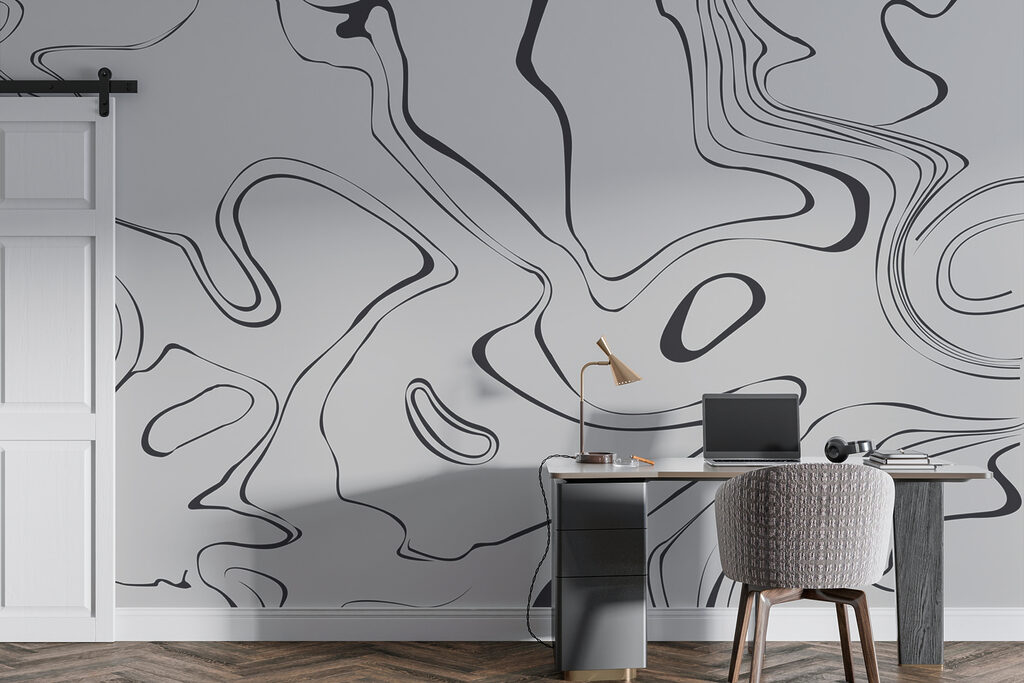 A grey and black swirls A grey and black swirls