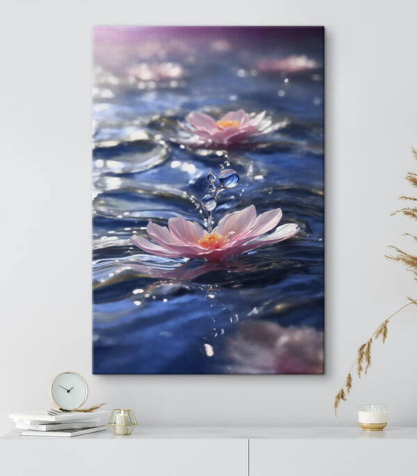 Een bloem die drijft in water Een bloem die drijft in water