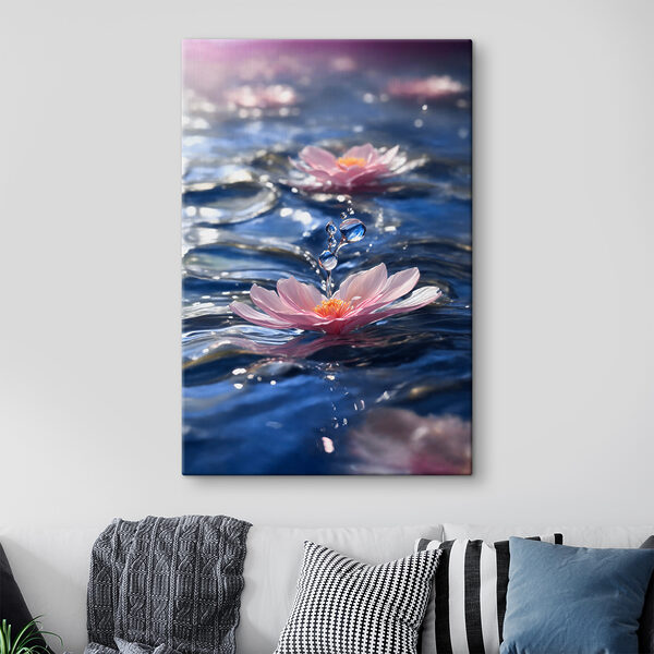 Een bloem die drijft in water Een bloem die drijft in water