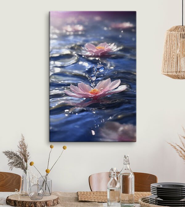 Een bloem die drijft in water Een bloem die drijft in water