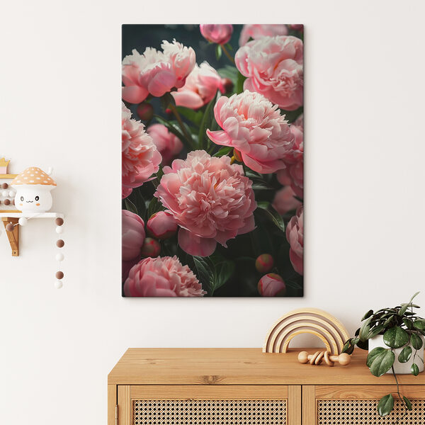 Een groep roze bloemen Een groep roze bloemen