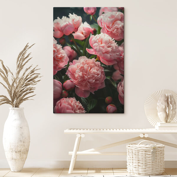Een groep roze bloemen Een groep roze bloemen