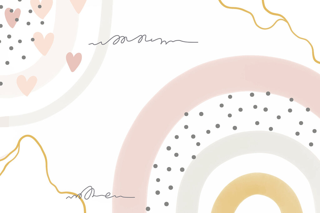 Een witte achtergrond met roze en grijze cirkels en stippen Een witte achtergrond met roze en grijze cirkels en stippen
