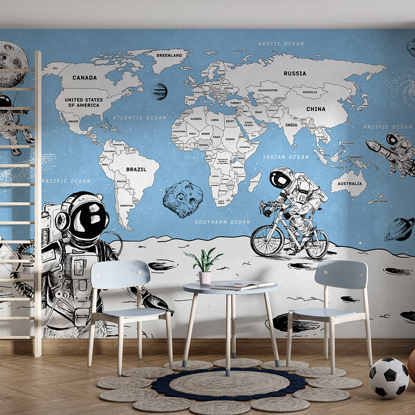 Een tekening van twee astronauten op de maan w00473pir1ms 600x600 - Een tekening van twee astronauten op de maan - tegory