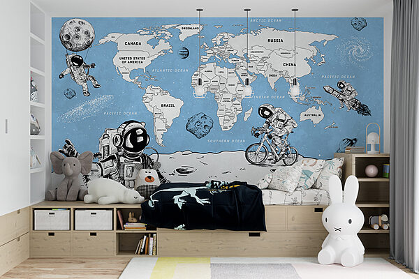 Een tekening van twee astronauten op de maan w00473pir2r 600x400 - Een tekening van twee astronauten op de maan - tegory