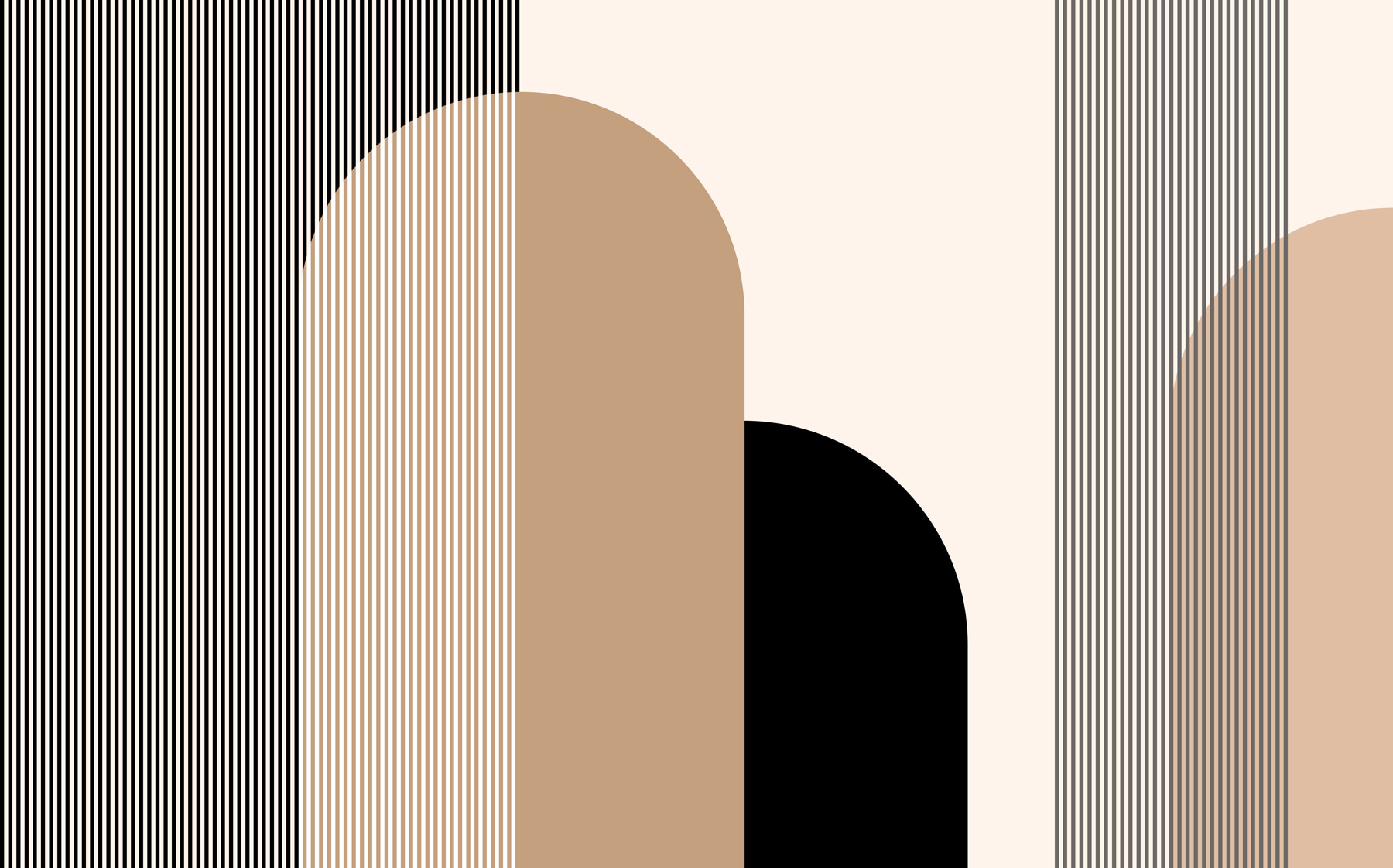 w00631p - Een zwart met bruin en wit kunstwerk - tegory