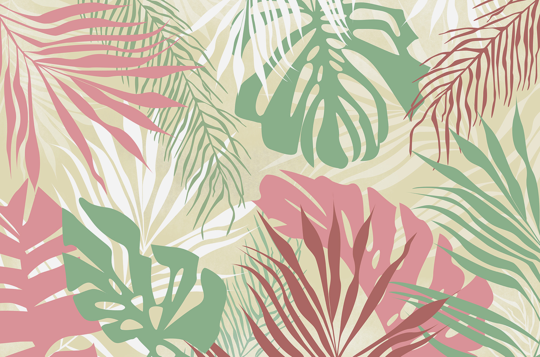 w00676p - Een patroon van bladeren op een witte achtergrond - tegory