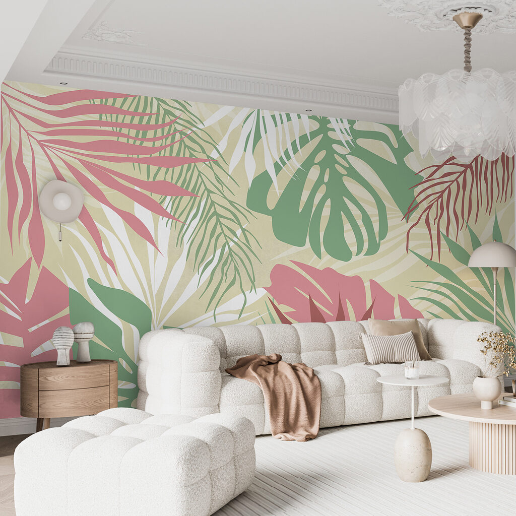 w00676pig1ms 1024x1024 - Een patroon van bladeren op een witte achtergrond - tegory