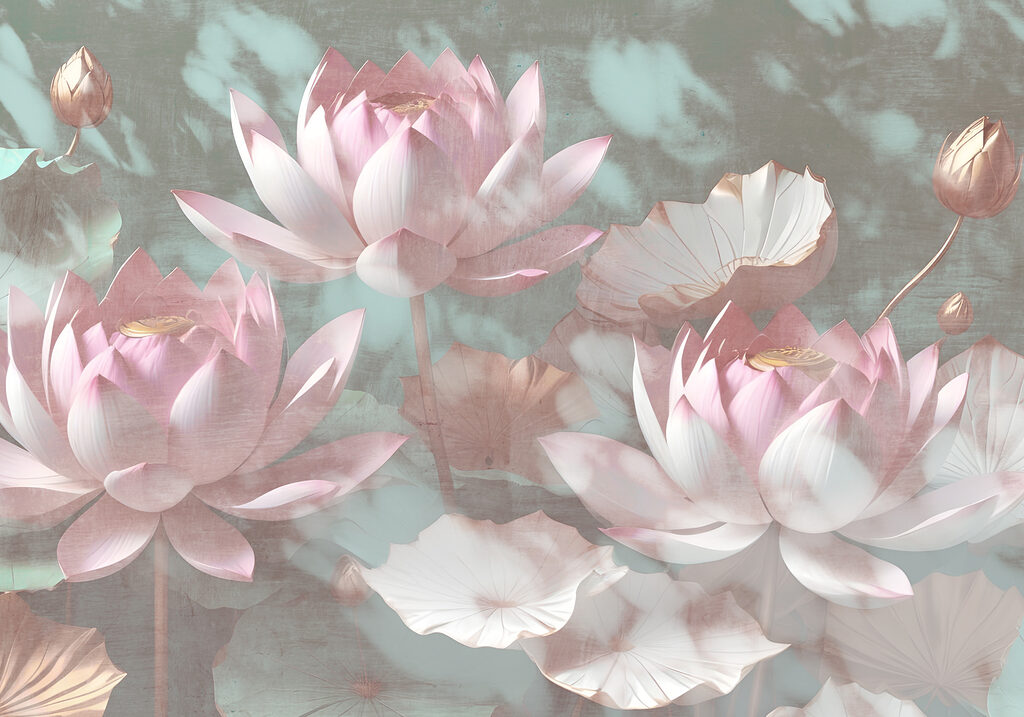 Een groep roze bloemen Een groep roze bloemen