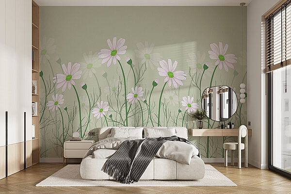 Een groep witte bloemen Een groep witte bloemen