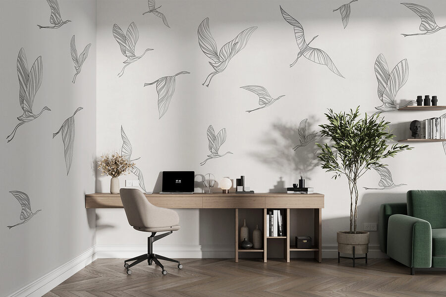 Een groep vliegende vogels Een groep vliegende vogels