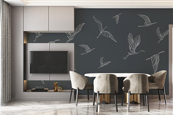 A group of birds flying