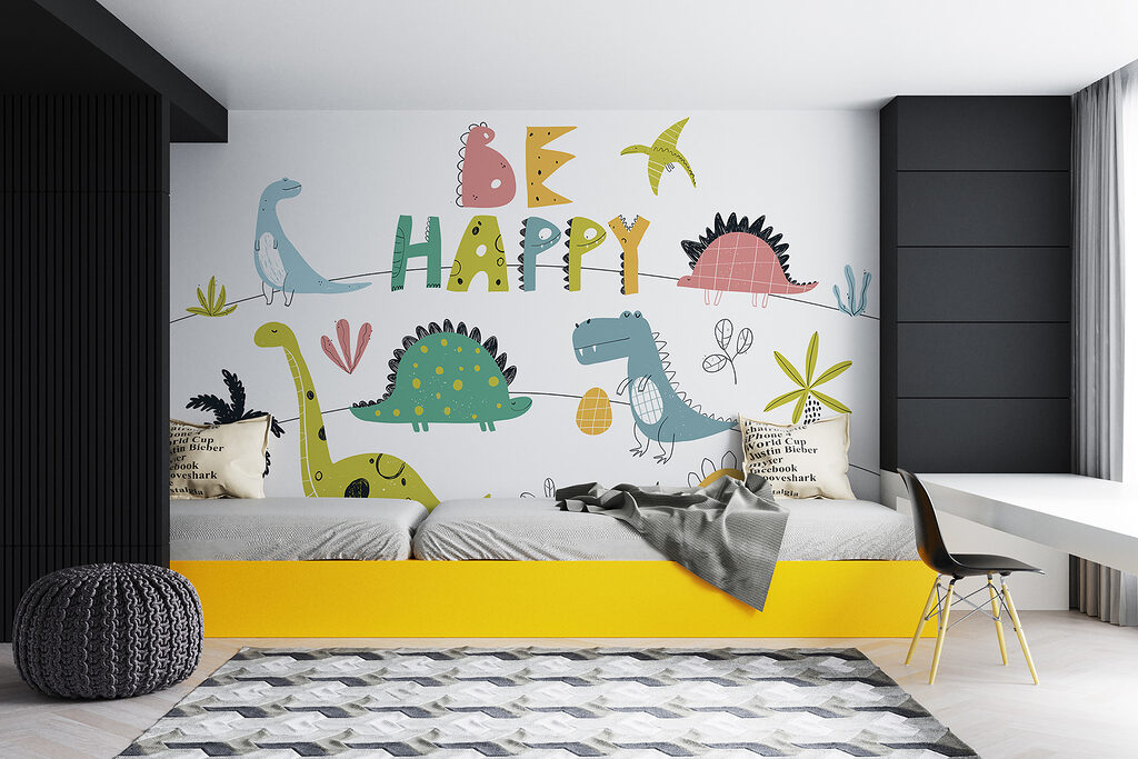 A group of dinosaurs and words A group of dinosaurs and words