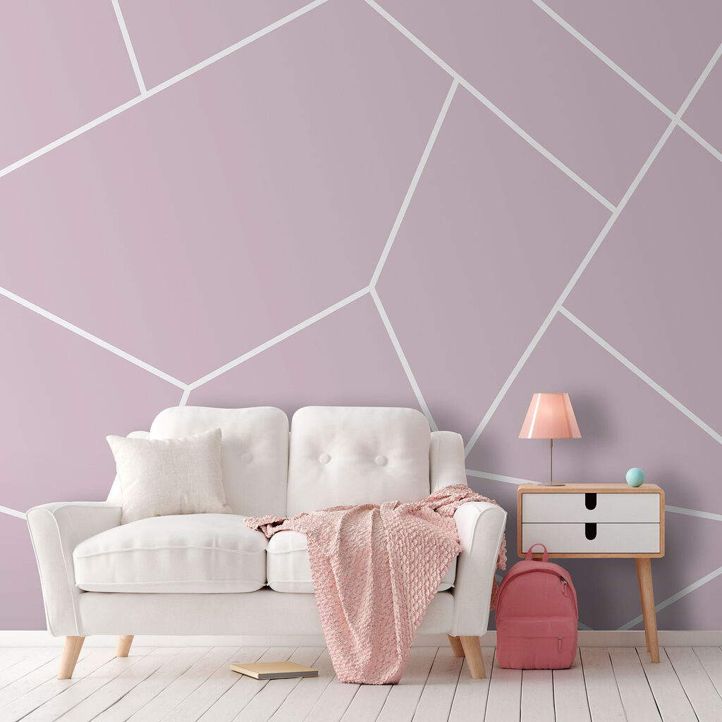 A pink and white background