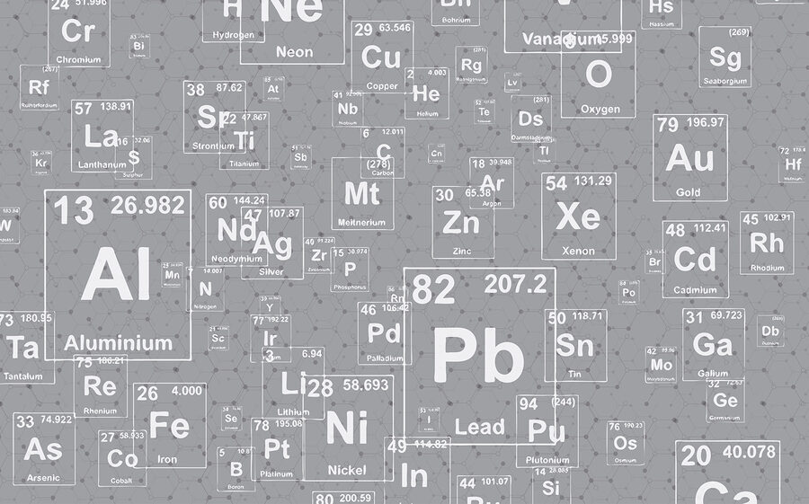 Een patroon van periodiek systeem elementen