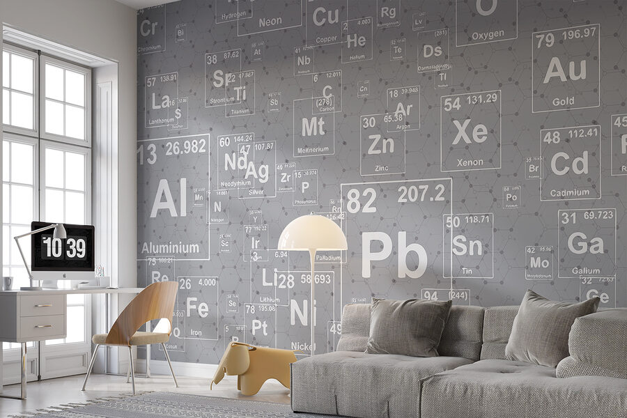 Een patroon van periodiek systeem elementen